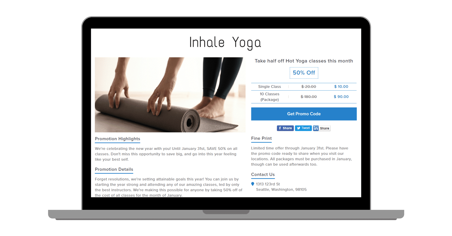 IS-Yoga-Offer Develop promotional offers